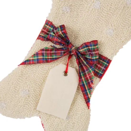 Glitzhome&reg; 12.5" Bone Hooked Stocking {4}