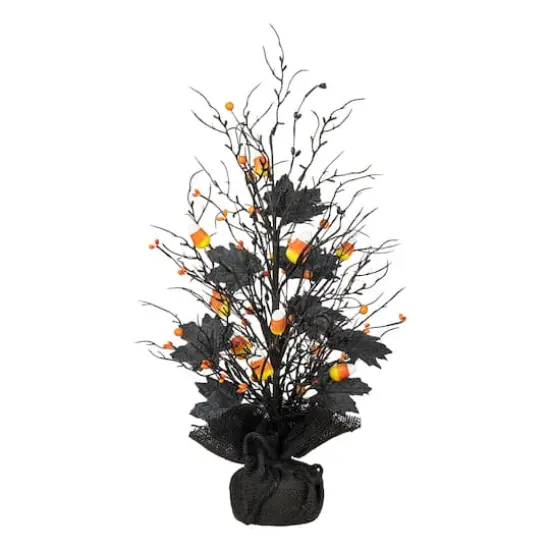 Glitzhome® 21" Lighted Halloween Candy Corn Berries Table Tree {7}