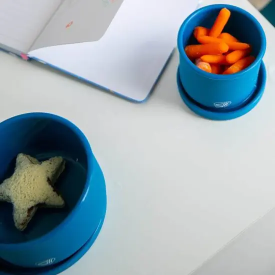 Silipint&reg; 3-Piece Silicone Lidded Bowl Set Deep Pool {6}