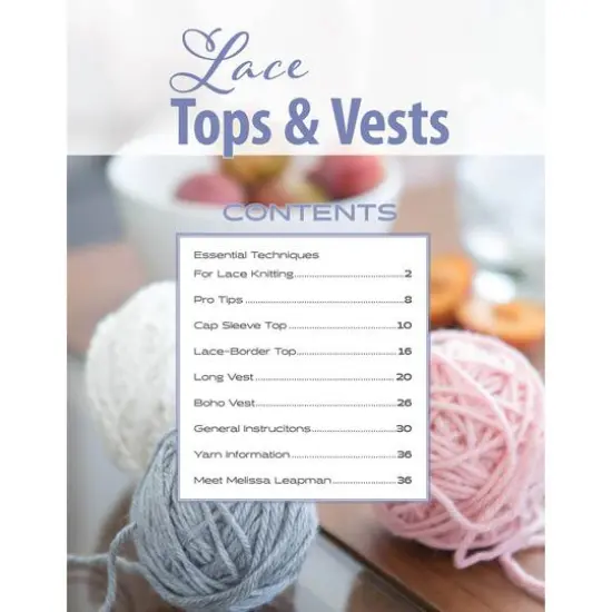 Leisure Arts&reg; Knit Lace Tops & Vests Book {4}