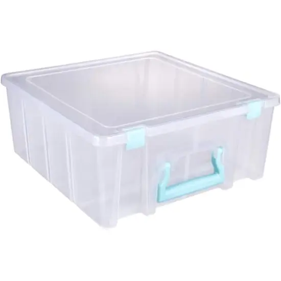 ArtBin&reg; Aqua Super Satchel&trade; Double Deep Storage Bin with Dividers {8}