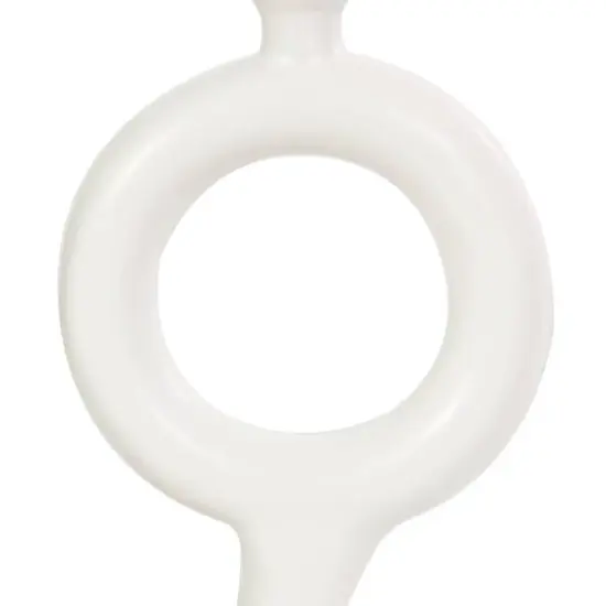 CosmoLiving by Cosmopolitan 9" Black & White Ceramic Geometric Ring Taper Candle Holder Set {7}