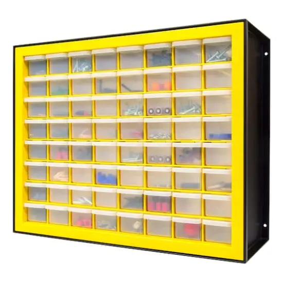 IRIS&reg; Yellow & Black 64-Drawer Parts Cabinet {7}