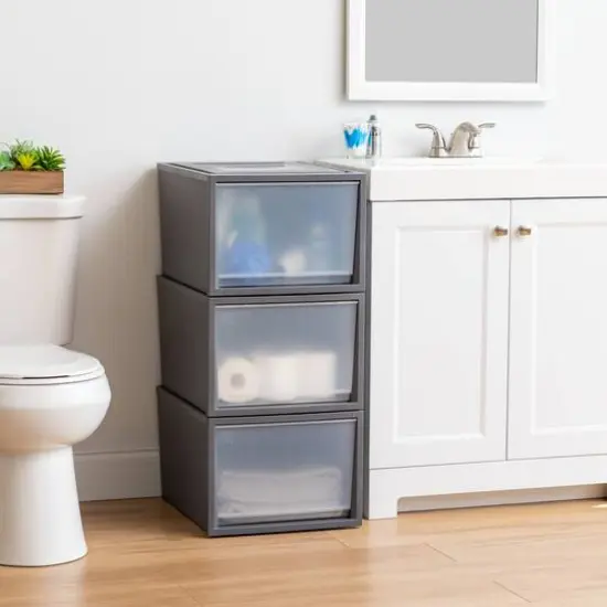 Iris&reg; Gray Deep Box Chest Drawer, 3 Pack {7}