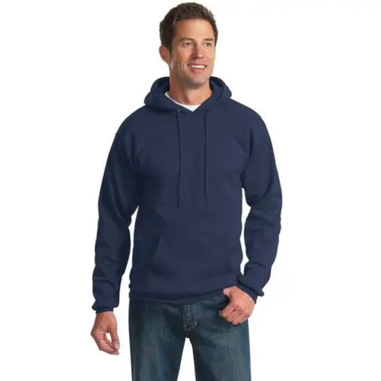 Port & Company&reg; Tall Essential Fleece Pullover Hooded Sweatshirt Navy {4}