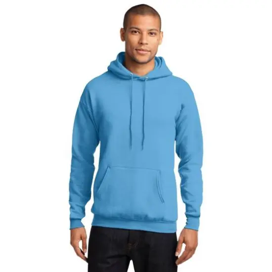 Port & Company&reg; Brights Core Fleece Pullover Hooded Sweatshirt Aquatic Blue {4}