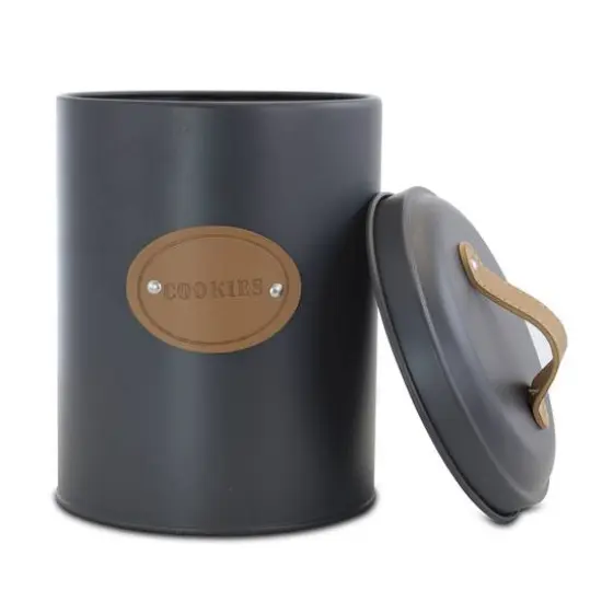 MegaChef Kitchen Food Storage & Organization Gray 5-Piece Canister Set {9}