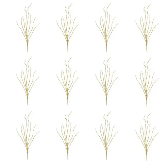 Golden Tinsel Branch, 12ct. {1}