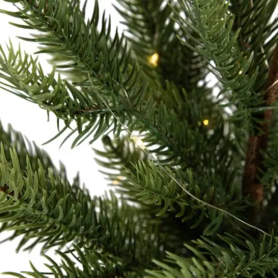 20" Pre-Lit Artificial Pine Christmas Tree with Basket, Warm White LED Lights {5}