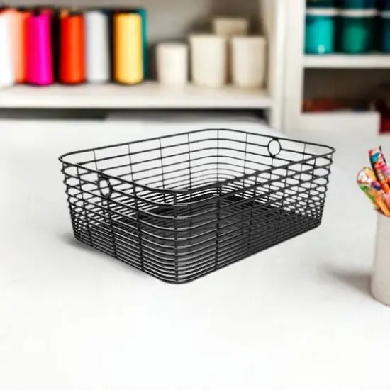 Curver&reg; Aria Medium Black Decorative Basket {1}