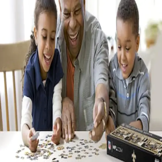 NFL Game Day in the Dog House 1,000 Piece Puzzle New Orleans Saints {3}