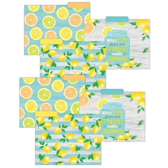 Teacher Created Resources Lemon Zest File Folders, 2 Packs of 12 {1}
