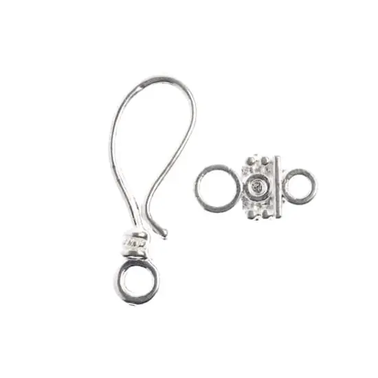 John Bead Must Have Findings 24mm Hook Clasp Set, 5ct. Silver {4}
