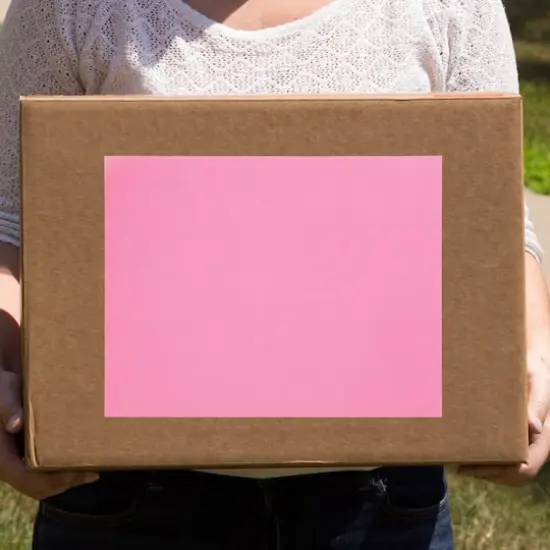 JAM Paper Shipping Labels, 8.5" x 11" Ultra Pink {7}