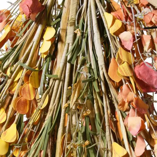 30" Autumn Wildflowers Teardrop Swag {5}