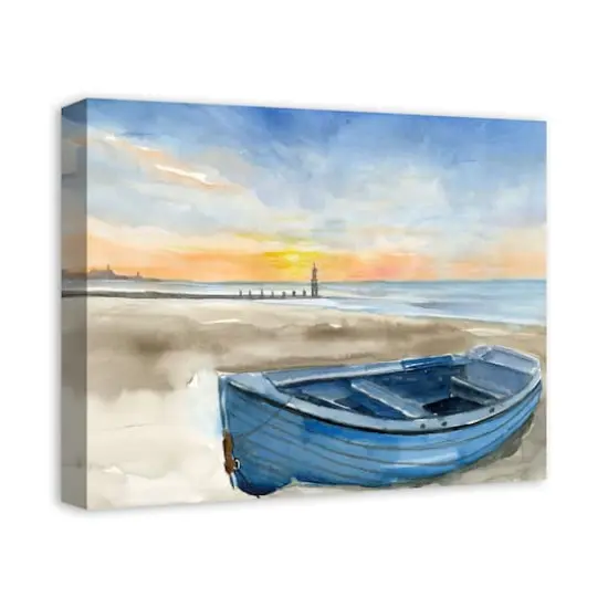 Beach Boat 20" x 16" Canvas Wall Art {3}