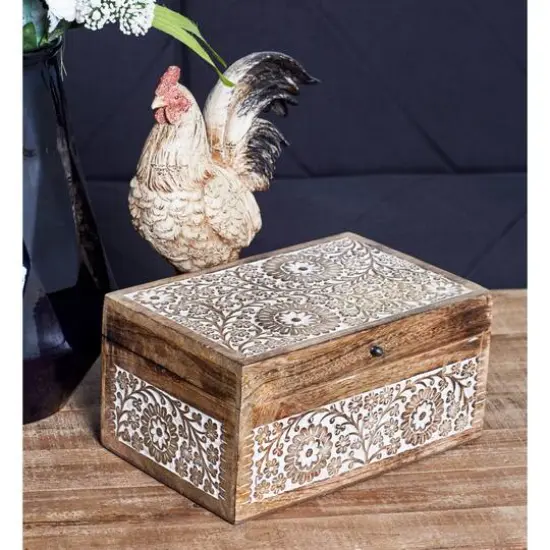 Tan Mango Wood Natural Box Set, 8", 10" & 12" {7}