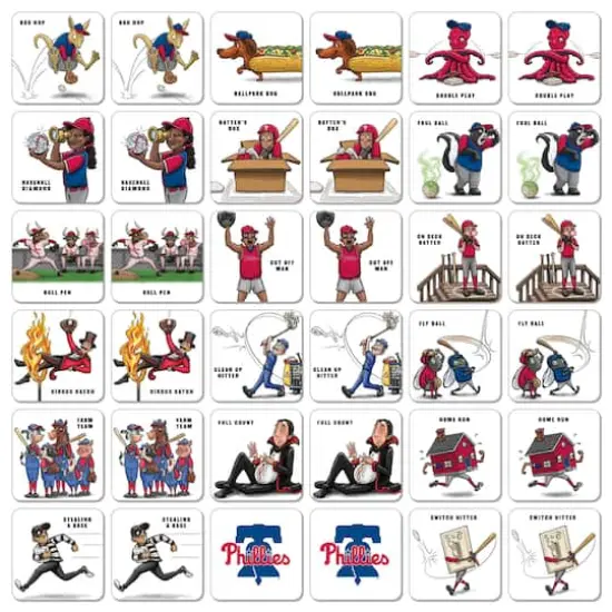 Major League Baseball Licensed Memory Match Game Philadelphia Phillies {4}