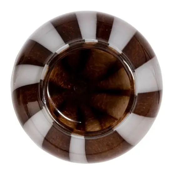 Hello Honey&reg; 9" Brown & White Striped Glass Vase {7}