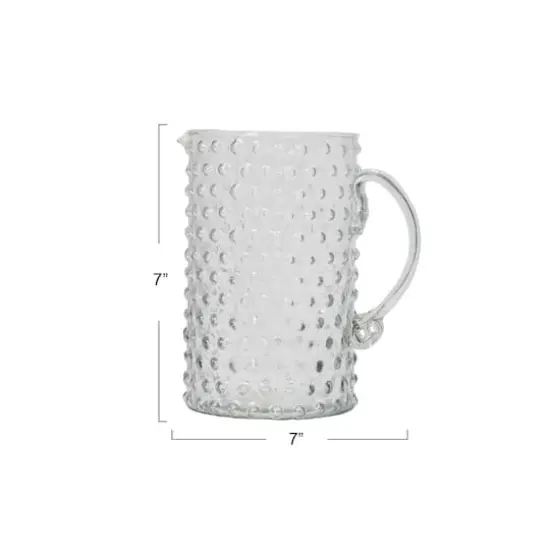 Hello Honey&reg; Clear Hand-Blown Hobnail Glass Pitcher {5}