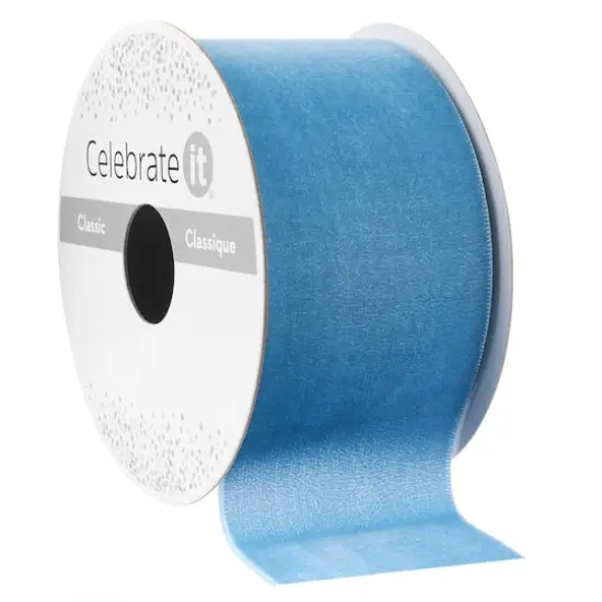 2" x 3yd. Velvet Ribbon by Celebrate It&trade; Classic Blue {1}