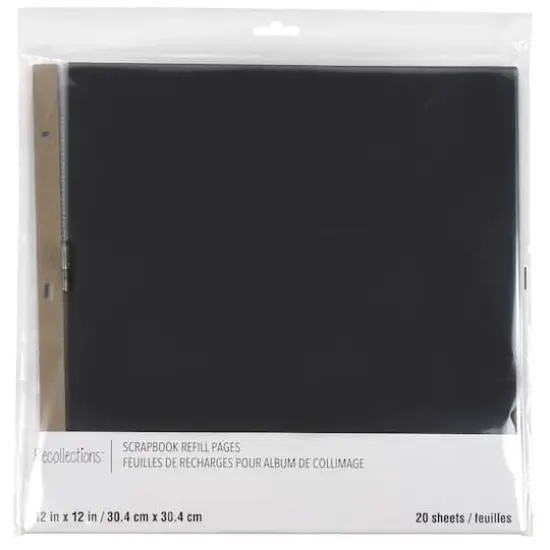 12" x 12" Black Scrapbook Refill Pages by Recollections&trade; {1}