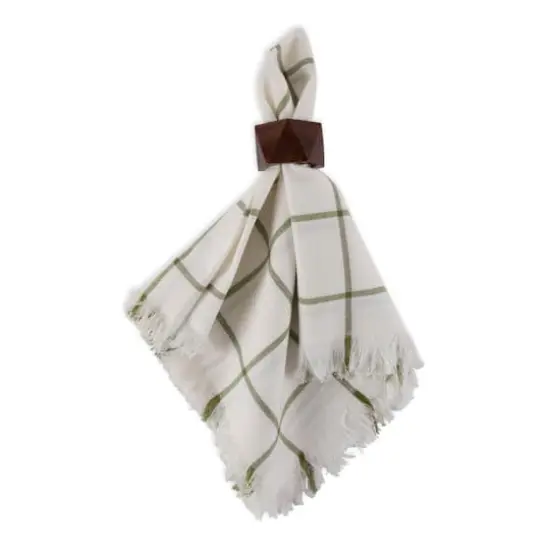 DII&reg; Ventana Green Check Fringed Cloth Dinner Napkins, 6ct. {3}