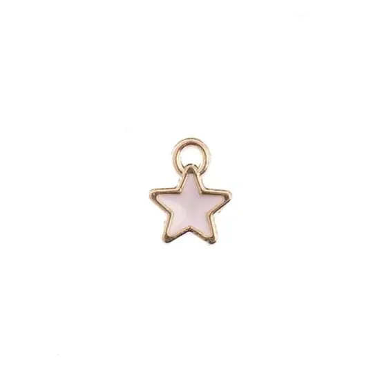 John Bead Sweet & Petite Tiny Star Charms, 10ct. Pink {1}
