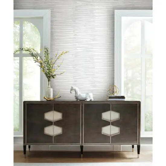 RoomMates Burundi Thatch Peel & Stick Wallpaper White/Gray {6}