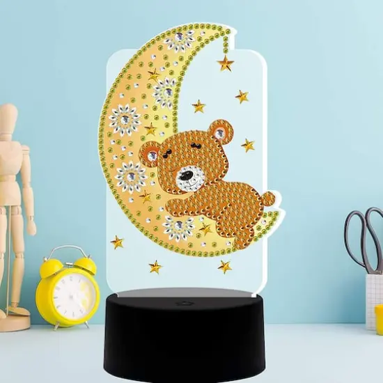 Sparkly Selections Teddy Bear Lamp Diamond Art Kit {1}