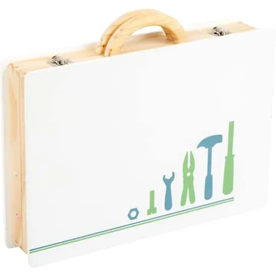 Small Foot Wooden Toys Premium Nordic Toolbox Playset {5}