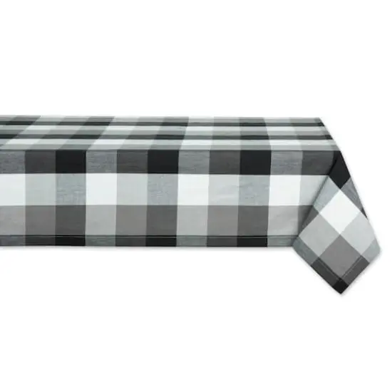 Black Tri Color Check Tablecloth 60" x 120" {1}