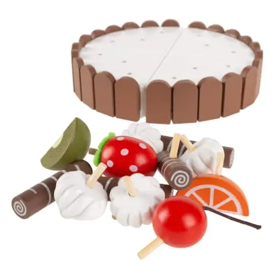 Toy Time Wooden & Magnetic Pretend Play Cake Set {8}