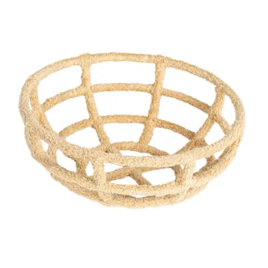 Hello Honey® 10" Wheat Round Cotton-Wrapped Decorative Bowl {1}