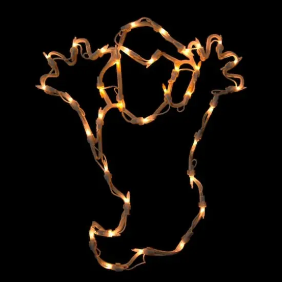 15" Lighted Ghost Halloween Double Sided Window Silhouette Decoration {1}
