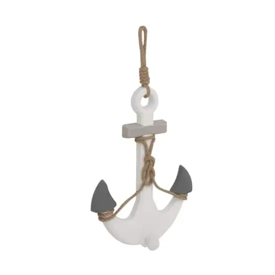 White Coastal Wood Wall Decor, 23" x 12" {3}