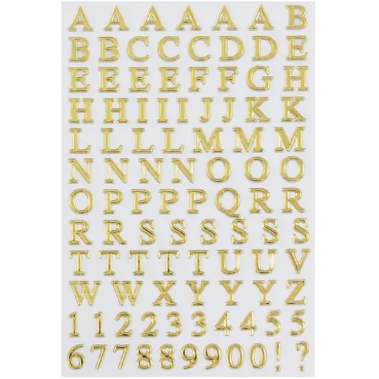 JAM Paper Silver Upper & Lower Case Alphabet Letter Stickers {3}