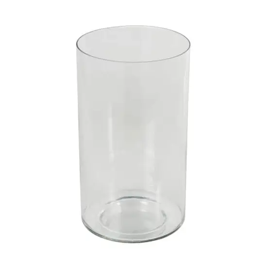 12" Clear Glass Wide Minimalistic Glass Vase {1}