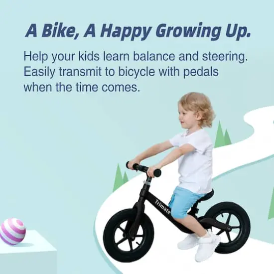 Trimate Black 2 Wheel Balance Bike {7}