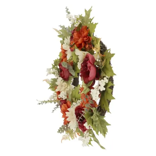 24" Dahlia & Peony Wreath by Ashland&reg; {4}