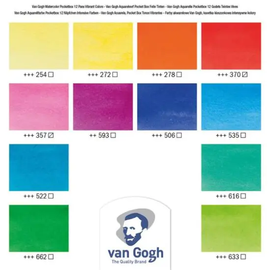 Van Gogh Vibrant Colors Watercolor Pocket Box Set {6}