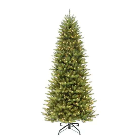 10ft. Pre-Lit Slim Fraser Fir Artificial Christmas Tree, White Lights {1}