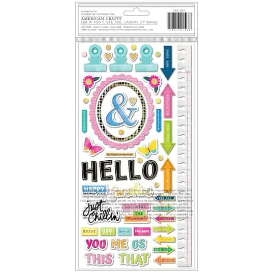 Thickers&trade; Vicki Boutin The Sweet Life Phrase & Icon Sweet Rush Chipboard Stickers {3}