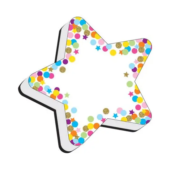 Ashley Productions Star Confetti Magnetic Whiteboard Erasers, 6ct. {3}