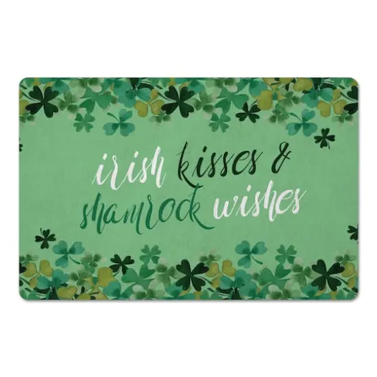 Irish Kisses Shamrock Wishes Floor Mat 27" x 18" Floor Mat {1}