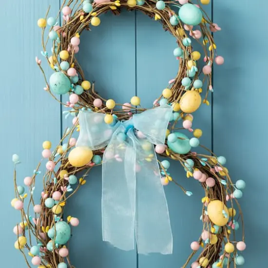 Glitzhome&reg; 24.5" Easter Bunny Wreath {4}
