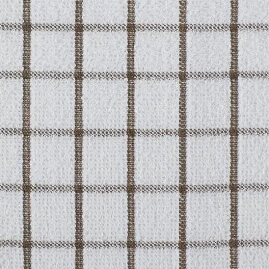 DII&reg; Combo Windowpane Dishcloth Set Brown/White {6}