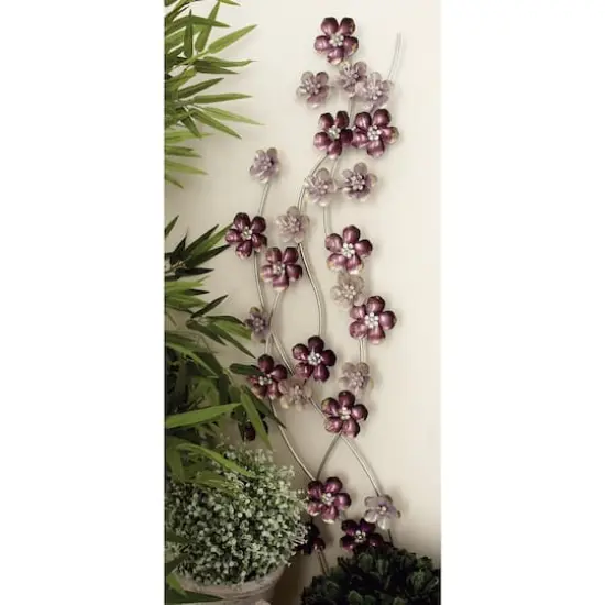 50" Purple Glam Floral Wall D&eacute;cor {8}