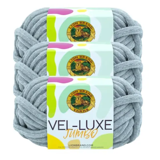 3 Pack Lion Brand&reg; Vel-Luxe Jumbo Yarn Harbor Mist {1}