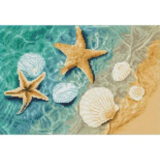 Diamond Dotz&reg; Intermediate Crystal Shore Pre-Framed Diamond Painting Kit {1}